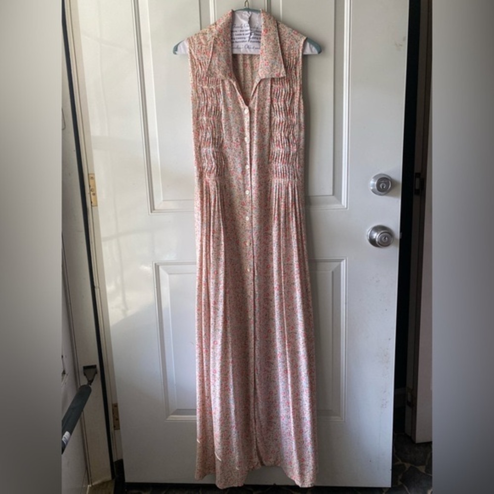 Pink Floral White Stag Dress